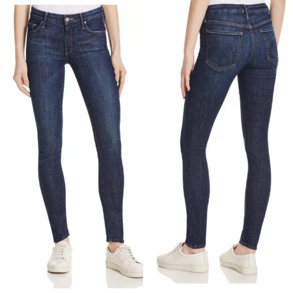 Mother High Waisted Looker Skinny Jeans Dark Wash - 24 - Picture 1 of 7